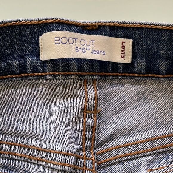 Levi’s 515 jeans 8 sc flip pockets boot cut medium blue wash stretchy - Picture 16 of 16